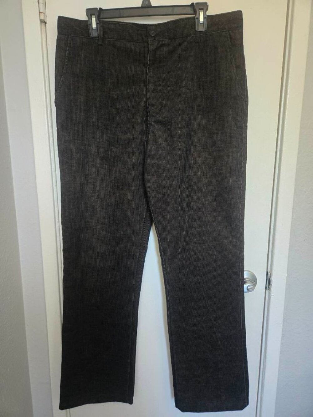 Carven Mens Brown Corduroy Pants 36x31 Straight Trousers Vtg Size US 36 EU 46